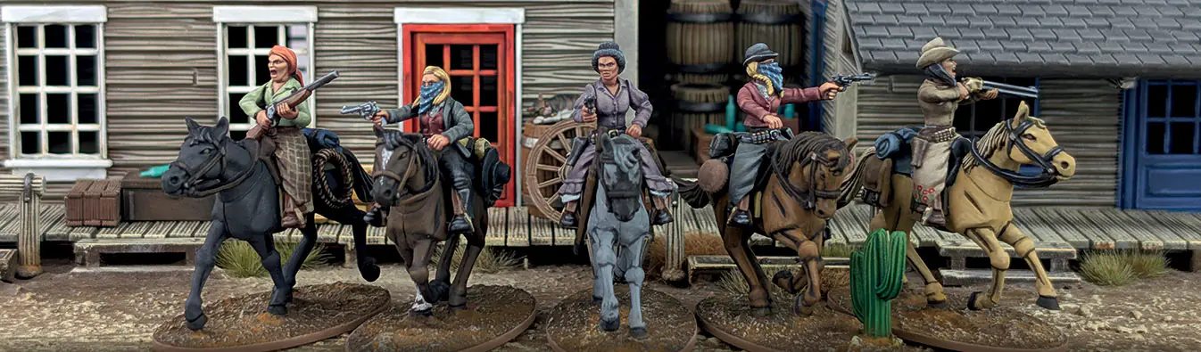DMHP005 Dead Man's Hand Mounted Gunfighters II: The Ladies (Great Escape Games) Plastic Boxed Set - Image 3