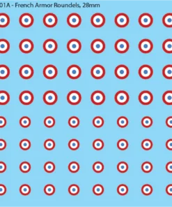 WW2 France - French Armor Roundels, 28mm