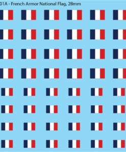 WW2 France - French Armor National Flag, 28mm