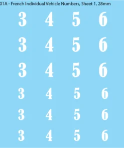 District Miniatures WW2 France - French Individual Vehicle Numbers, 28mm