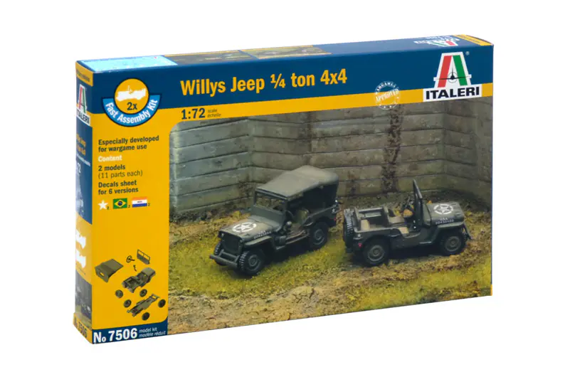 7506 - Scale 1 : 72 WILLYS JEEP 1/4 TON 4X4 - FAST ASSEMBLY