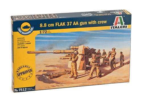 7512 - Scale 1 : 72 8.8 cm. FLAK 37 AA Gun - FAST ASSEMBLY