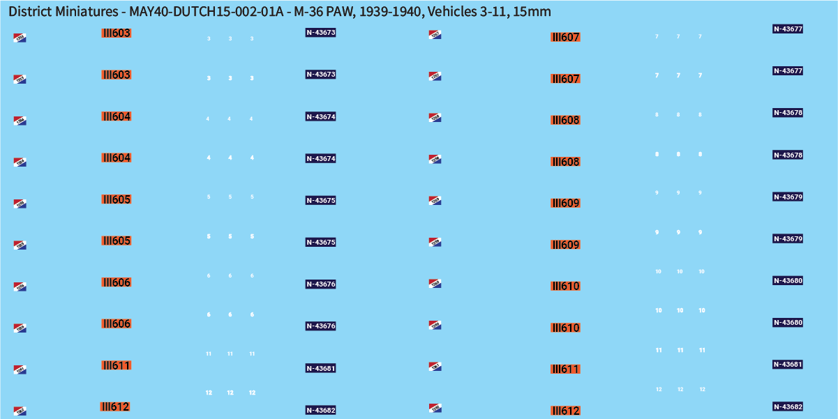 WW2 Dutch -   M-36 PAW, 39-40, Vehicles 3-11, 15mm