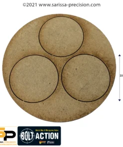 Test of Honour Multibase/60mm Large Gun Team Base for 25mm round bases - Image 3