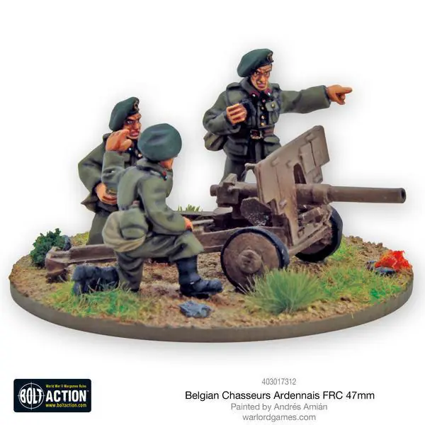 Belgian Chasseurs Ardennais FRC 47mm anti-tank gun - Image 3