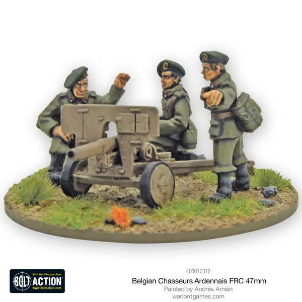 Belgian Chasseurs Ardennais FRC 47mm anti-tank gun - Image 2