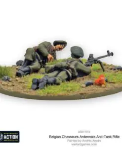 Alternative view of Belgian Chasseurs Ardennais anti-tank rifle team
