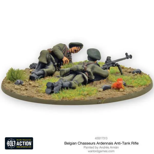 Belgian Chasseurs Ardennais anti-tank rifle team - Image 2