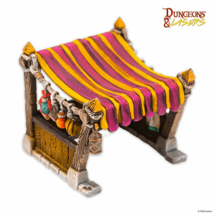 Market Stalls Set, Dungeons and Lasers, Unpainted, Archon Studio - Image 3
