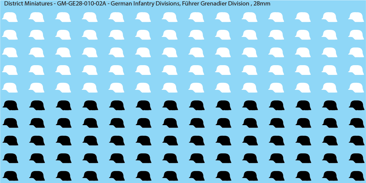 WW2 German Wehrmacht Infantry Divisions, 2A: Führer Grenadier Division, 28mm Decals