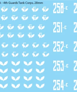 4th Guards Tank Corps, 28mm Decals