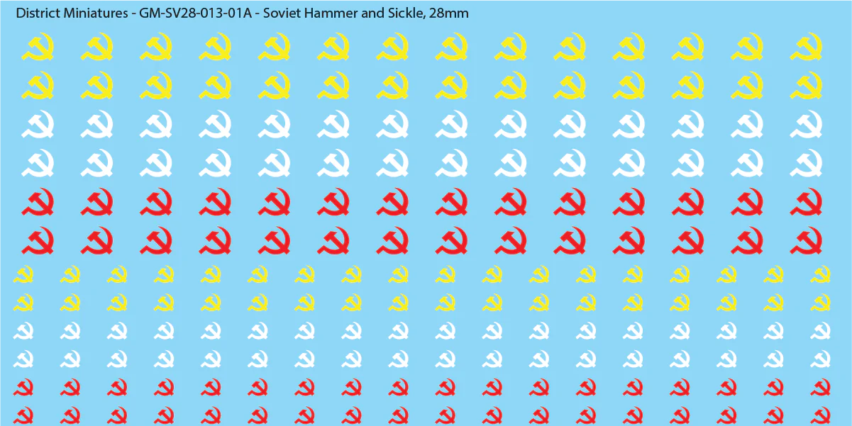 Soviet Hammer and Sickle, 28mm