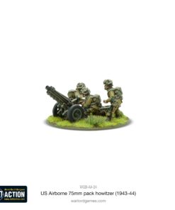 Alternative view of US Airborne 75mm pack howitzer light artillery