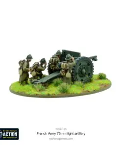 Alternative view of French Army 75mm light artillery