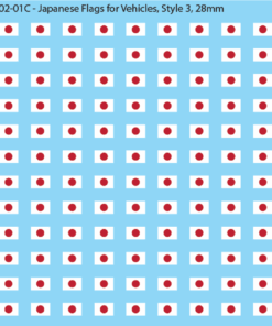 WW2 Japanese - Japanese Flags for Vehicles, Sheet C: Japanese Flag "Nisshōki", 28mm Decals