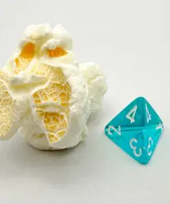 Alternative view of Translucent Mini-Polyhedral Teal/white Dice Set (7)