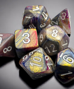 Festive Mini-hedral Carousel/white 7-Dice Set