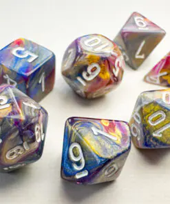 Festive Mini-hedral Carousel/white 7-Dice Set - Image 3