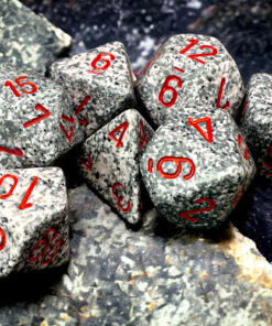 Alternative view of Speckled Granite Polyhedral 7-Dice Set