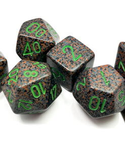 Alternative view of Speckled Earth Polyhedral 7-Dice Set
