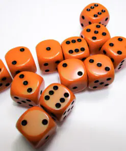 Opaque Orange/black 16mm d6 Dice Block (12 dice) - Image 3