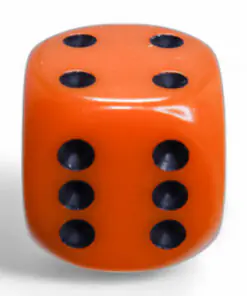 Opaque Orange/black 16mm d6 Dice Block (12 dice) - Image 4