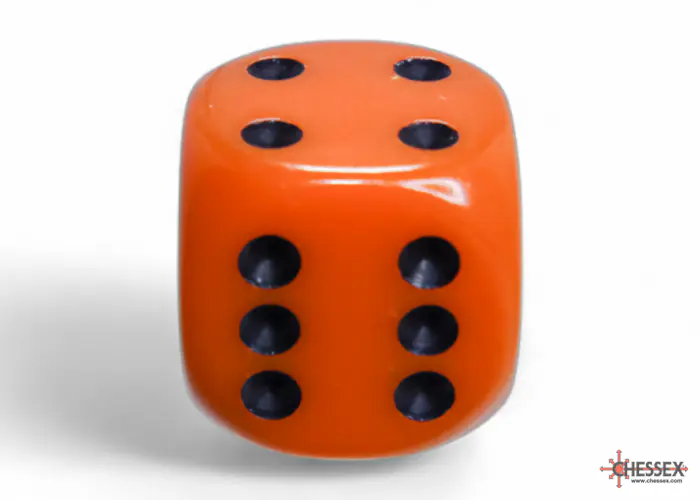 Opaque Orange/black 16mm d6 Dice Block (12 dice) - Image 4