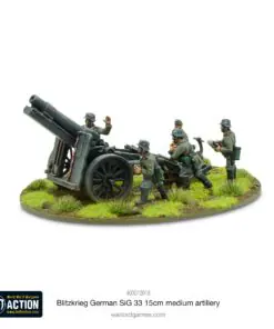 Alternative view of Blitzkrieg German sIG33 15cm howitzer (1939-42)