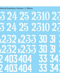 Soviet Vehicle Numbers, 28mm Decals version 2