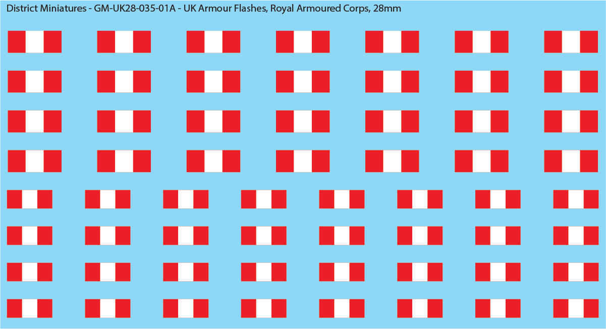 WW2 British - UK Royal Armoured Corps Flashes Royal Armoured Corps