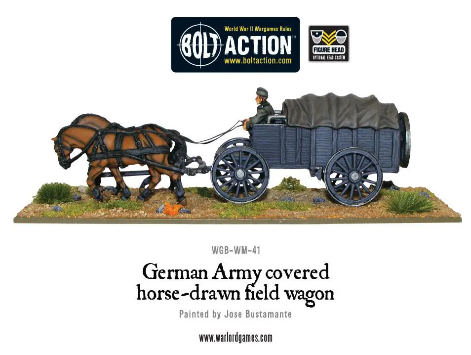 German Army Hf2 horsedrawn covered field wagon - Image 3