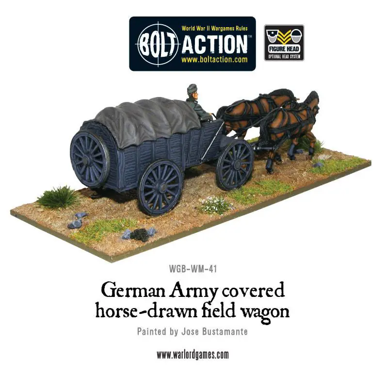 German Army Hf2 horsedrawn covered field wagon - Image 2