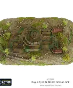 Alternative view of Dug-in Type 97 Chi-Ha medium tank
