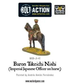 Alternative view of Baron Nishi (Imperial Japanese officer on horse)