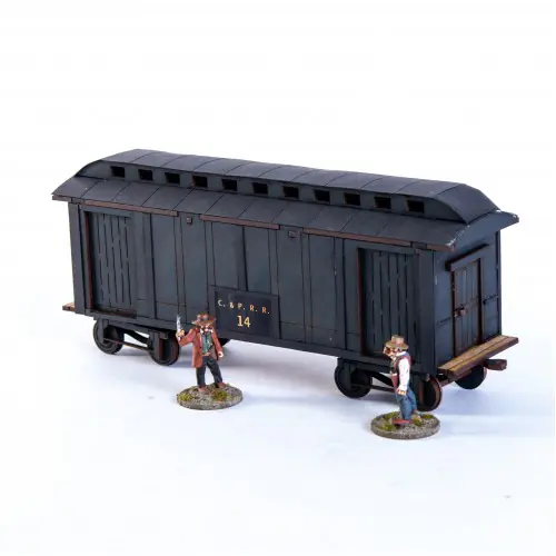 28S-DMH-143 Dead Man's Hand 19th C. American Baggage Car (Black) 4Ground