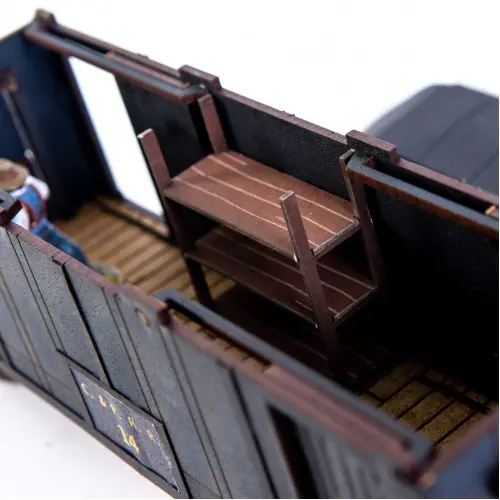 28S-DMH-143 Dead Man's Hand 19th C. American Baggage Car (Black) 4Ground - Image 3