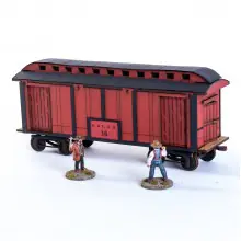 28S-DMH-142 Dead Man's Hand 19th C. American Baggage Car (Red) 4Ground