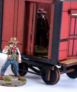 28S-DMH-142 Dead Man's Hand 19th C. American Baggage Car (Red) 4Ground - Image 3