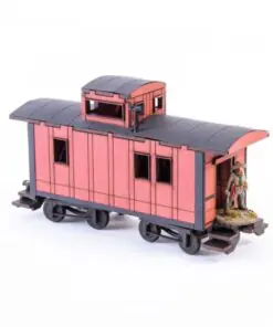 28S-DMH-149 Dead Man's Hand 19th c. American Caboose (Red) 4Ground