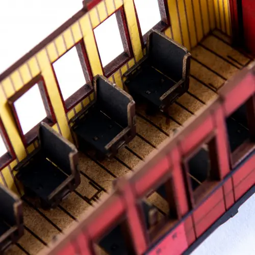28S-DMH-140 Dead Man's Hand 19th C. American Passenger Car (Red) 4Ground - Image 2