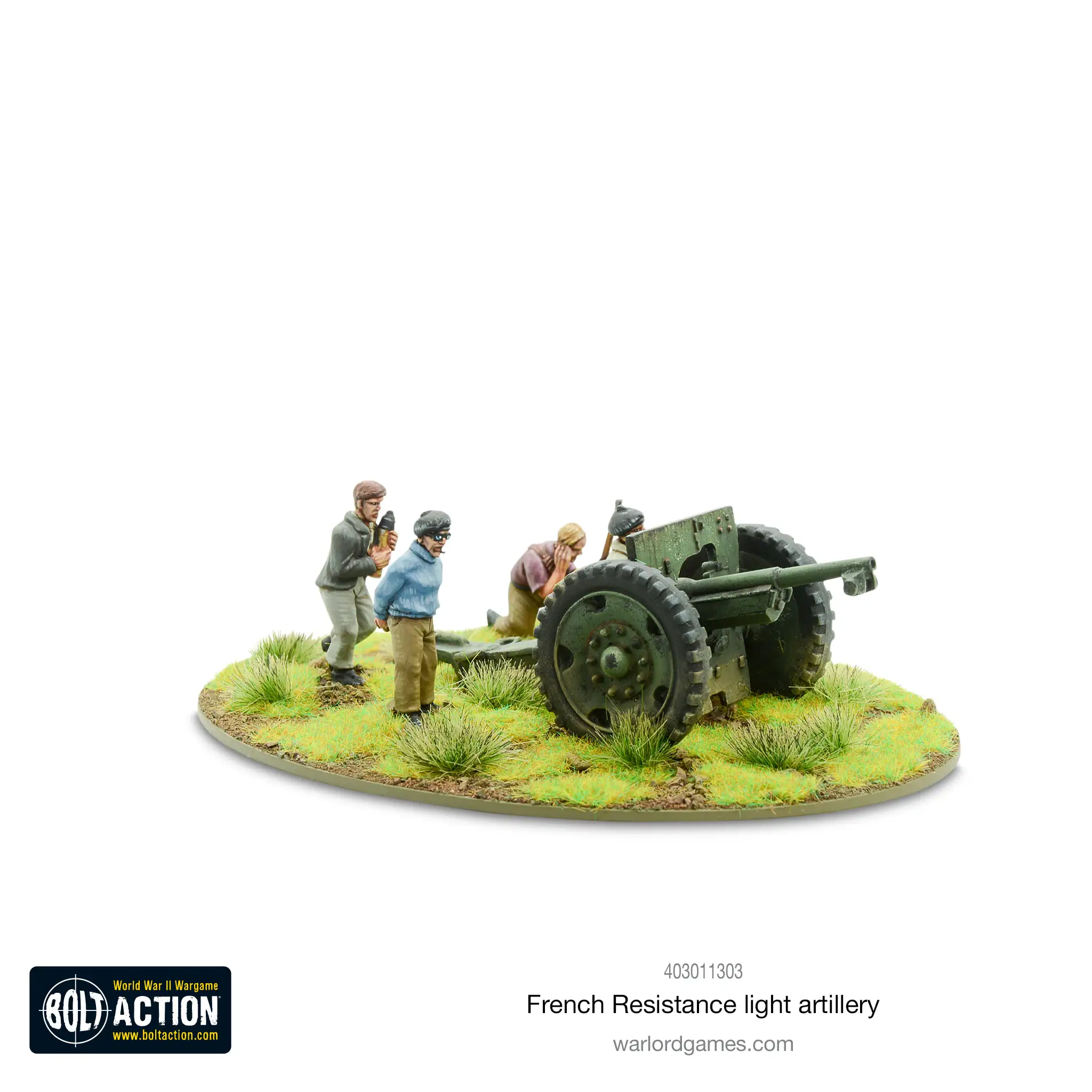 Free MDF Base! French Resistance Light Artillery