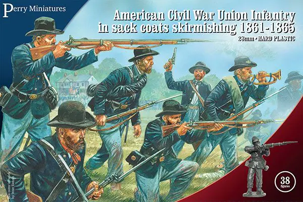 ACW 120 American Civil War Union Infantry in sack coats Skirmishing 1861-65