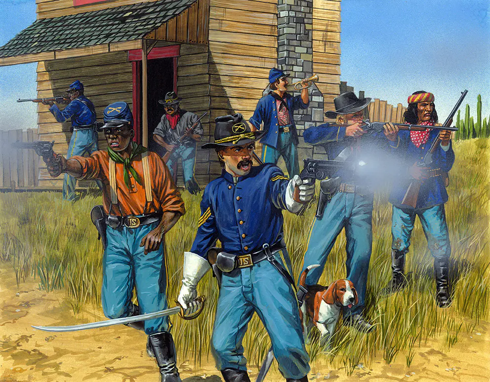 DMHP006 US Cavalry/Buffalo Soldiers Plastic Box Set (Great Escape Games)