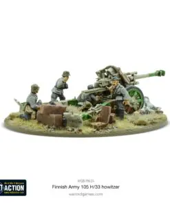 Alternative view of Finnish Army 105 H/33 howitzer