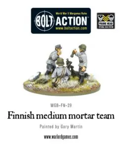 Alternative view of Finnish medium mortar team