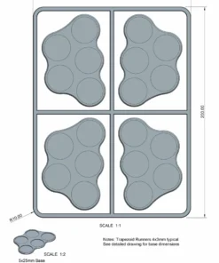 Alternative view of Victrix: Plastic Bases Set 8 - 25mm Skirmish Movement Trays