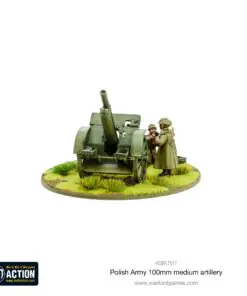 Alternative view of Polish Army 100mm medium artillery
