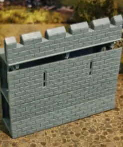 Alternative view of 28mm Medieval Fortified Castle wall