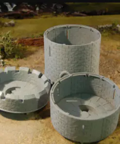 28mm Medieval Fortified Castle Round Tower - Image 3