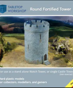 28mm Medieval Fortified Castle Round Tower